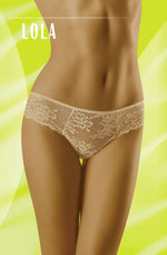 Wolbar Lola Lace Trim Briefs Beige