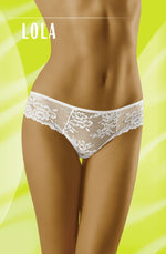 Wolbar Lola Lace Trim Briefs White