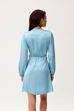 Long Sleeve Satin Short Dress | 12 Colours | Roco Fashion