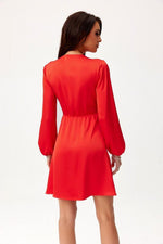 Long Sleeve Satin Short Dress | 12 Colours | Roco Fashion