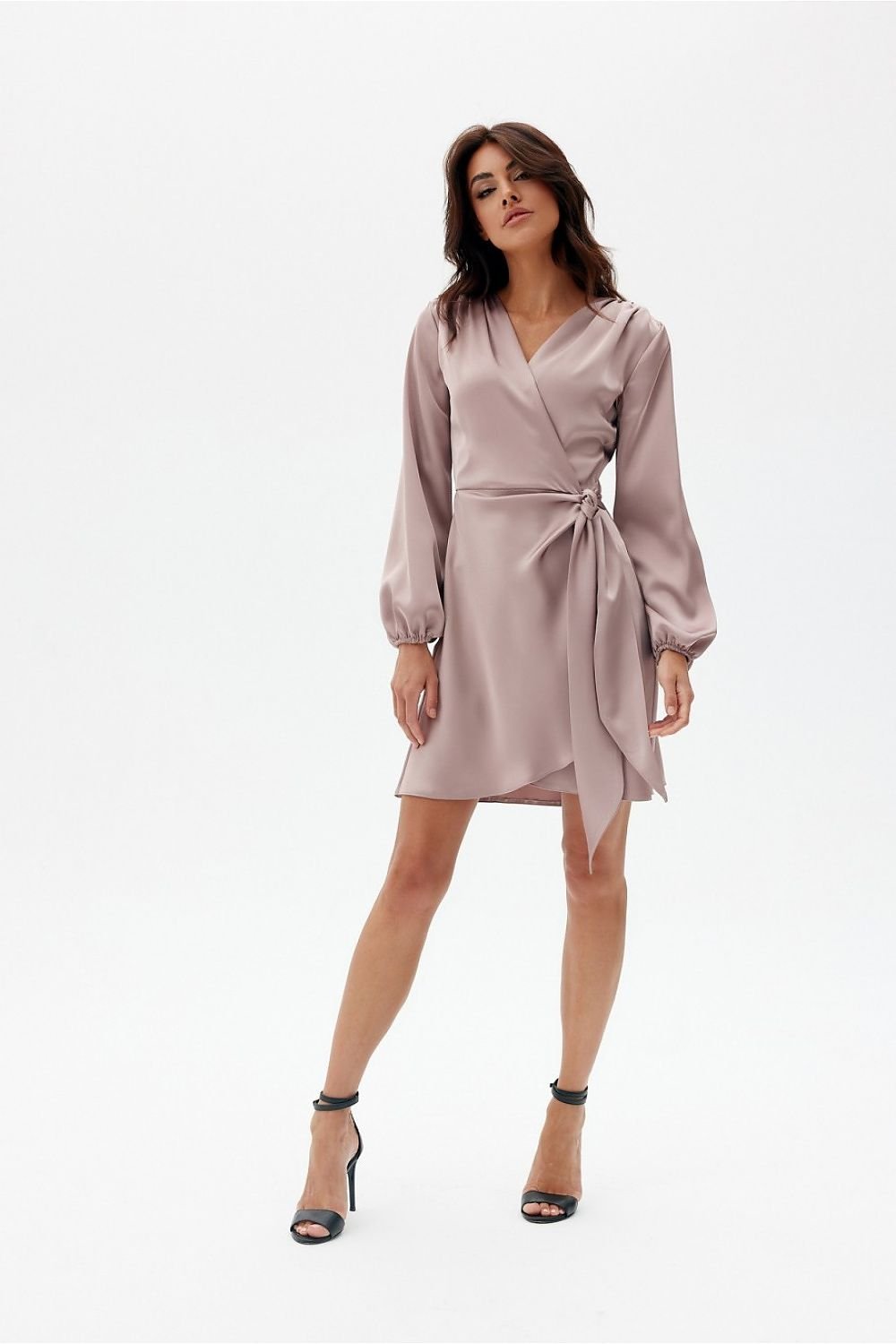Long Sleeve Satin Short Dress | 12 Colours | Roco Fashion