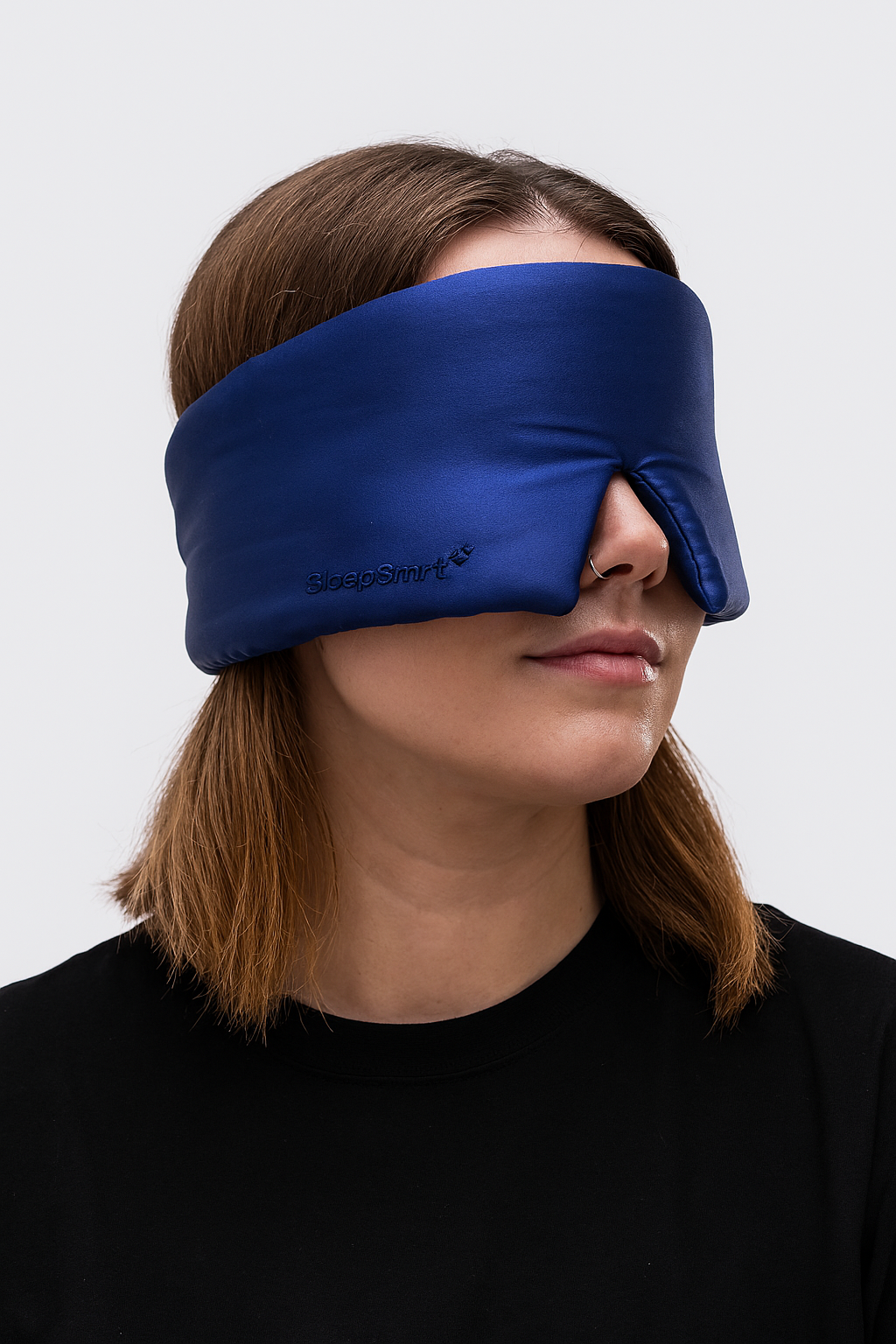 Blackout Silk Sleep Mask - 100% Pure Silk Ultra Soft Adjustable Strap for Deep Sleep & Total Comfort