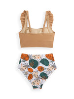 Lydia High Waisted Ruffled Two Piece Bikini Set