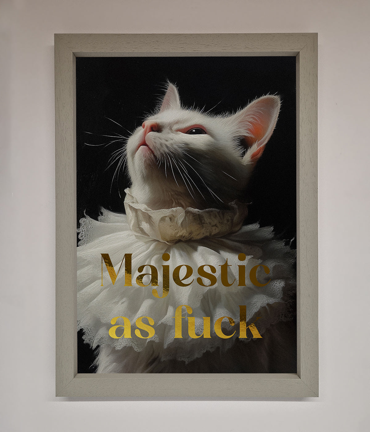 Majestic As Foil Print Grey