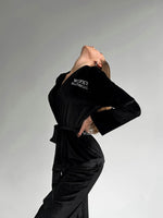 MAJESTIC Luxurious Black Velour Robe