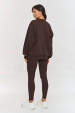 Makadamia Cotton Sweatsuit Set with Oversized Sweatshirt and Leggings