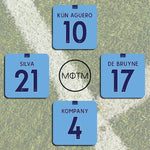 Manchester City Premier League Legends Football Coasters - Set of 4 - ScentiMelti Home Fragrance, Beauty & Gifts UK