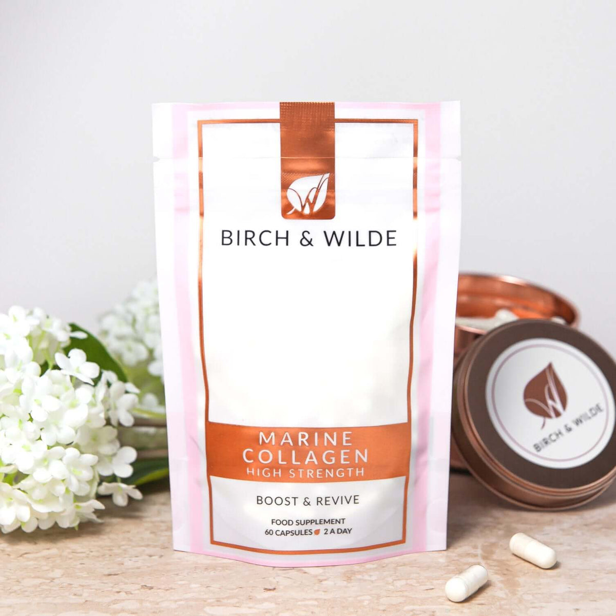 Marine Collagen Capsules x 60 | Monthly Refill Pouch