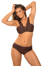 Marko Bardot Push-Up Two-Piece Bikini Set with Jeweled Decoration