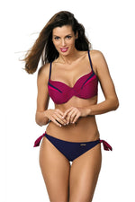 Marko Butterfly-Pattern Push-Up Two-Piece Bikini Set with Deep Cleavage