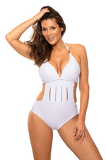 Marko Push-Up One-Piece Swimsuit with Tummy-Control Cut white
