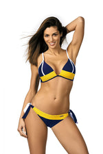 Marko Push-Up Two-Piece Bikini Set with Dual-Fabric Design