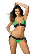 Marko Push-Up Two-Piece Bikini Set with Dual-Fabric Design