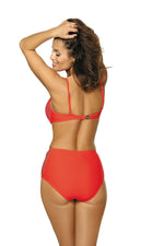 Marko Retro High-Waisted Push-Up Two-Piece Bikini Set with Mesh Accents