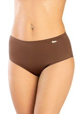 Marko Smooth Brazilian Bikini Bottoms with Central Seam brown