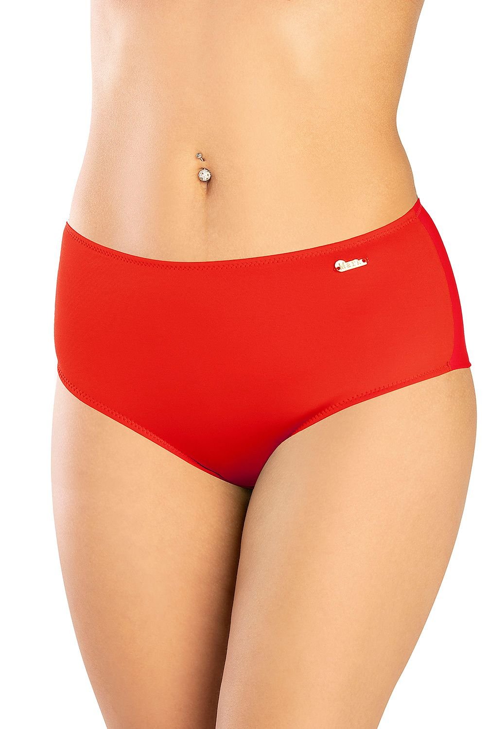 Marko Smooth Brazilian Bikini Bottoms with Central Seam red