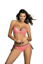 Marko Smooth Push-Up Two-Piece Bikini Set with Patterned Piping