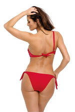 Marko Suede-Look Two-Piece Bikini Set with Asymmetrical Strap