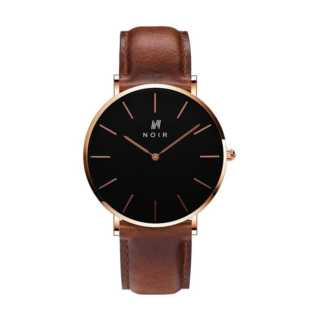 Noir Watches Marron Men's Leather Watch