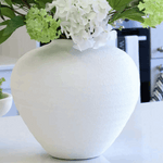 Regola Matt White Ceramic Stone Vase Large