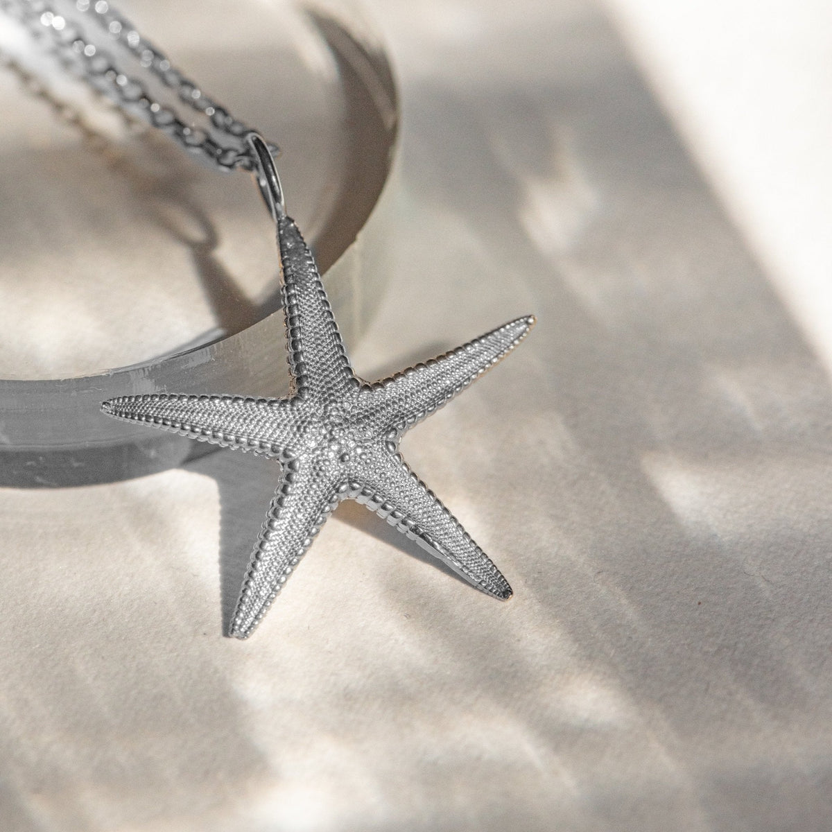 Dainty London Maxi Silver Starfish Necklace
