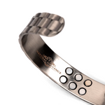 Mens Pure Copper 99.9% Bracelet Bangle 18 Powerful Magnets Silver Size Large UK EXCLUSIVE