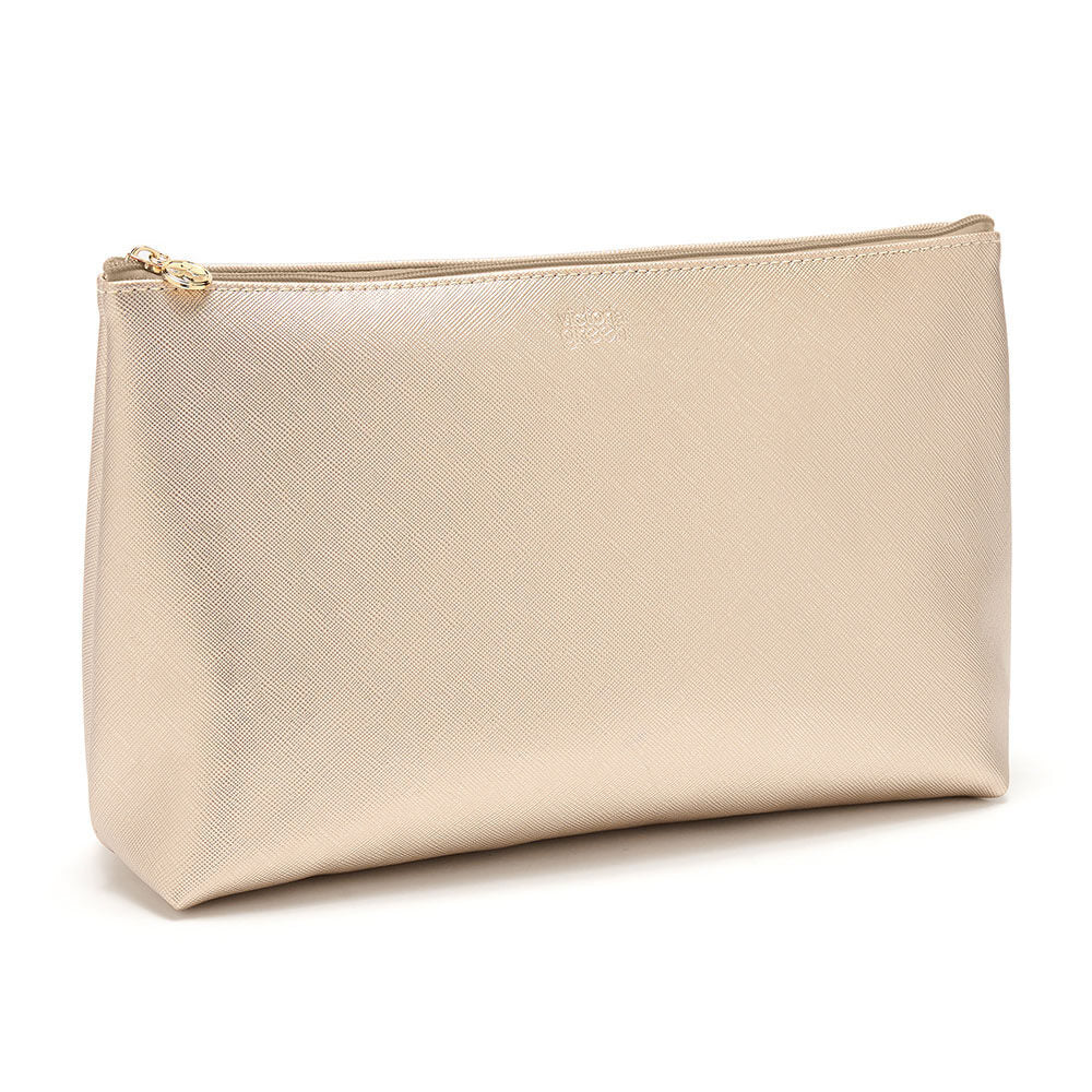 'Mia' Large Makeup Bag in Gold