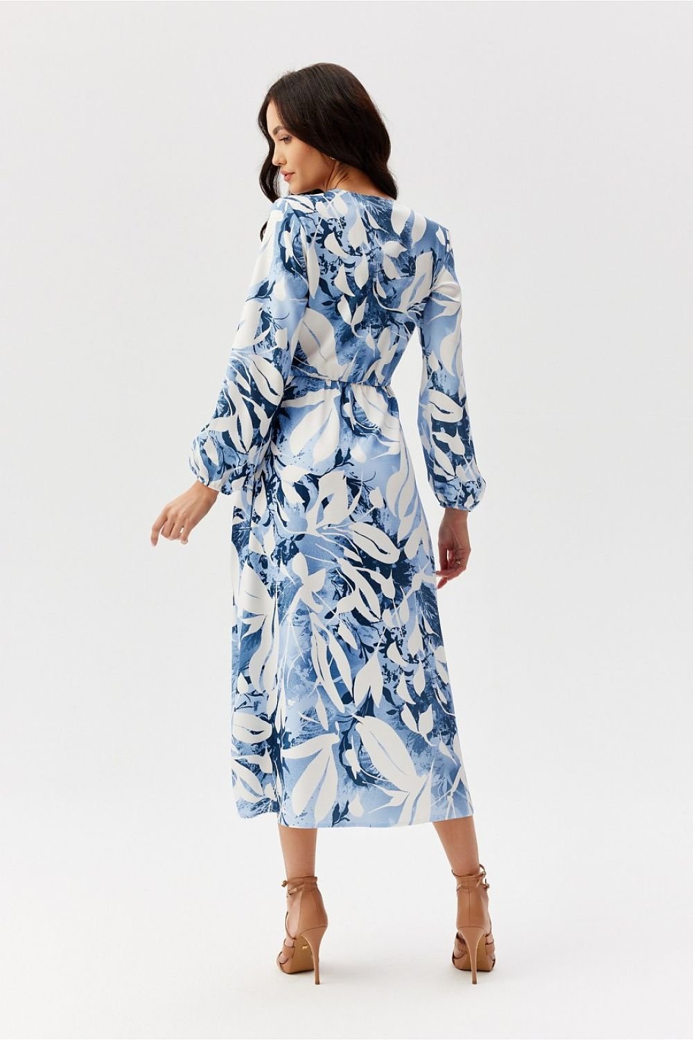 Midi Wrap Top Long Sleeve Day Dress | Roco Fashion