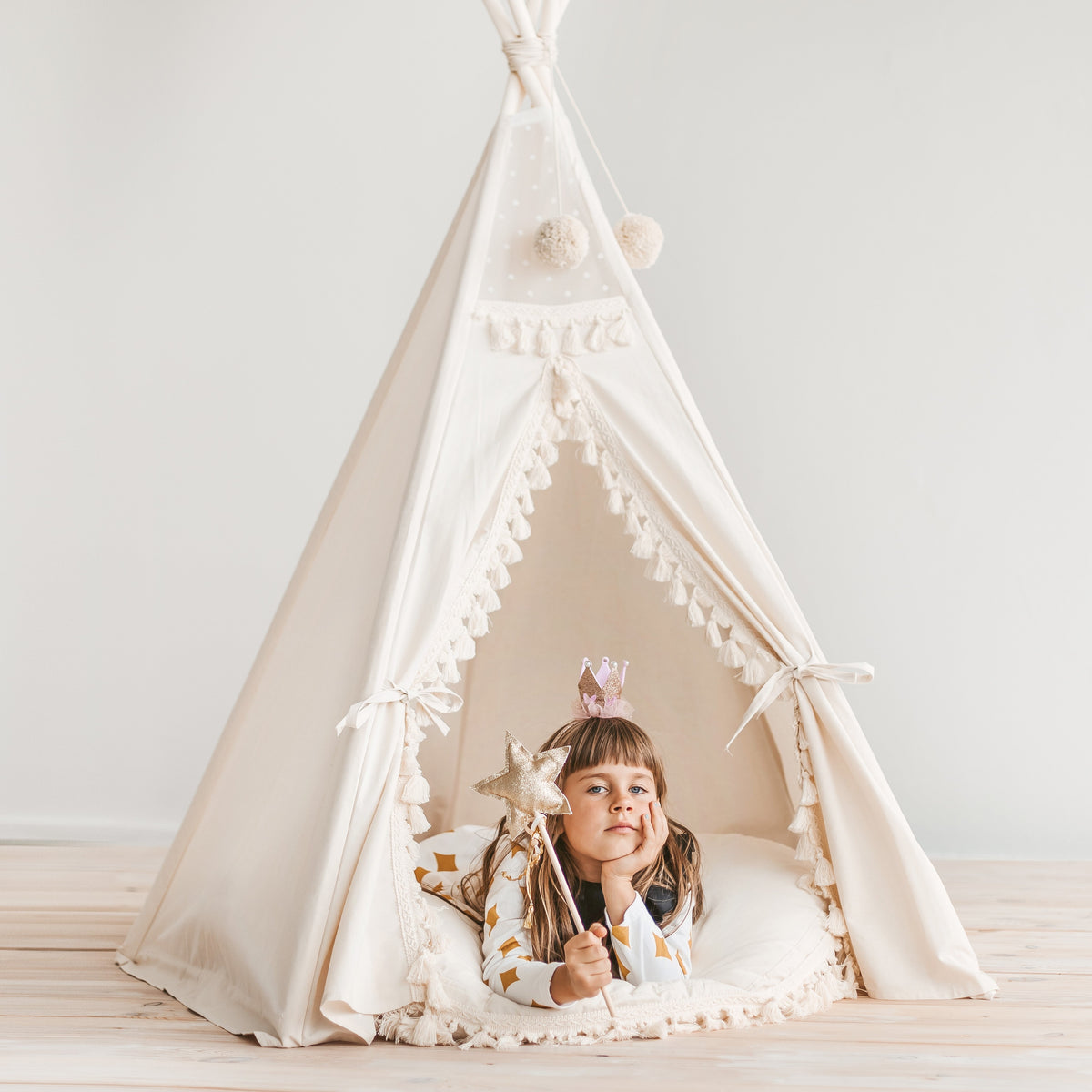 MINICAMP Boho Kids Teepee with Tassels