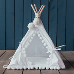 MINICAMP Guinea Pig Bed Teepee, Chinchilla Bed, Small Pet Bed – Sizes 2XS, 3XS, 4XS White 2XS