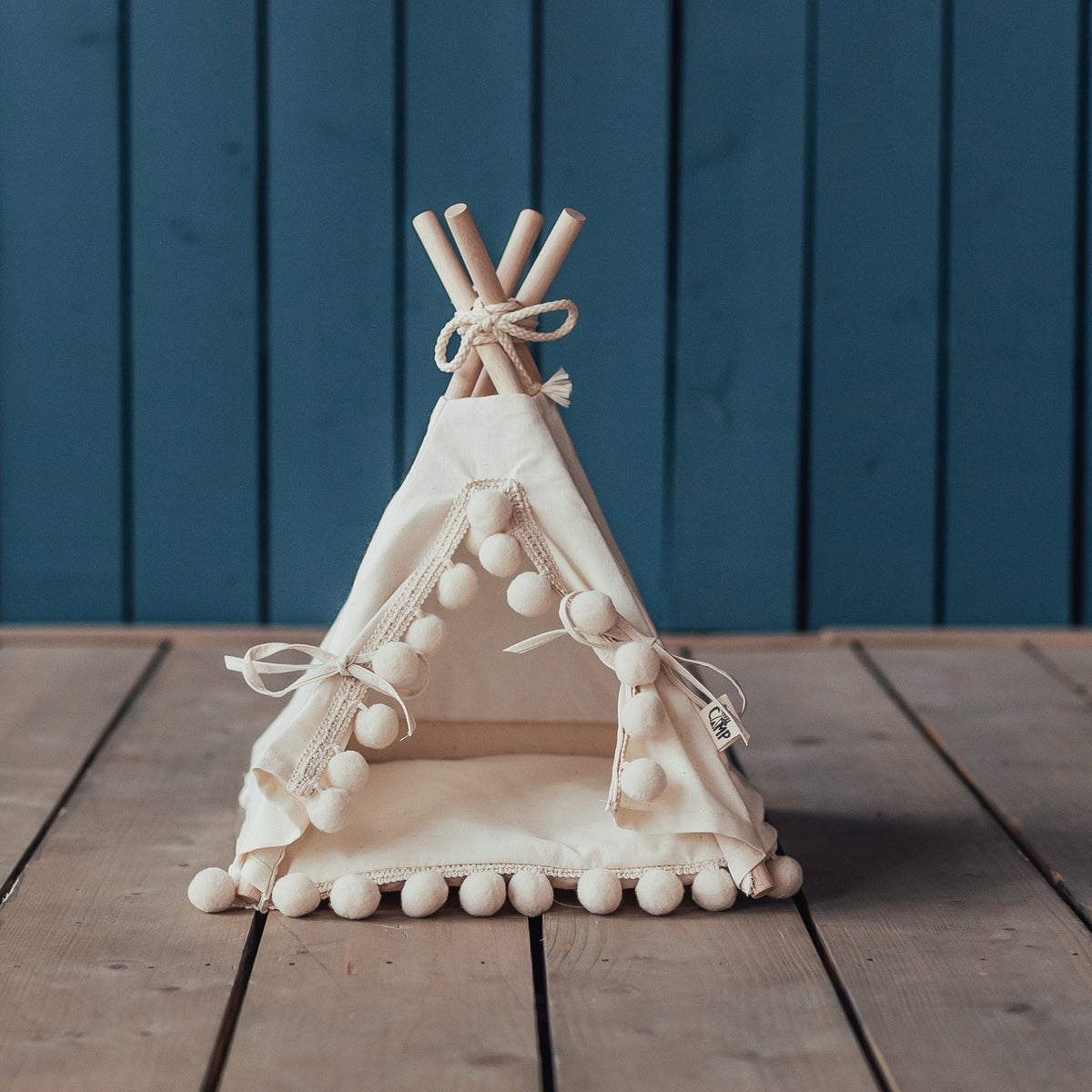 MINICAMP Guinea Pig Bed Teepee, Chinchilla Bed, Small Pet Bed – Sizes 2XS, 3XS, 4XS Ecru 3XS