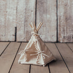 MINICAMP Guinea Pig Bed Teepee, Chinchilla Bed, Small Pet Bed – Sizes 2XS, 3XS, 4XS Ecru 4XS