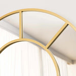 Mio- Full Length Gold Metal Arched Window Mirror - 200cm x 120cm