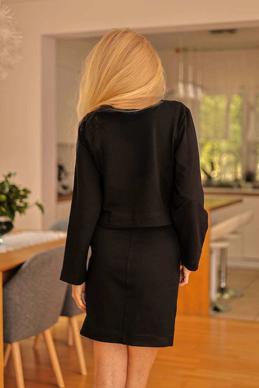 Mirale Dallas Dress & Hoodie Set - Sporty V-Neck Cotton Knit Chic