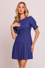 Moe Mini Cotton Day Dress blue