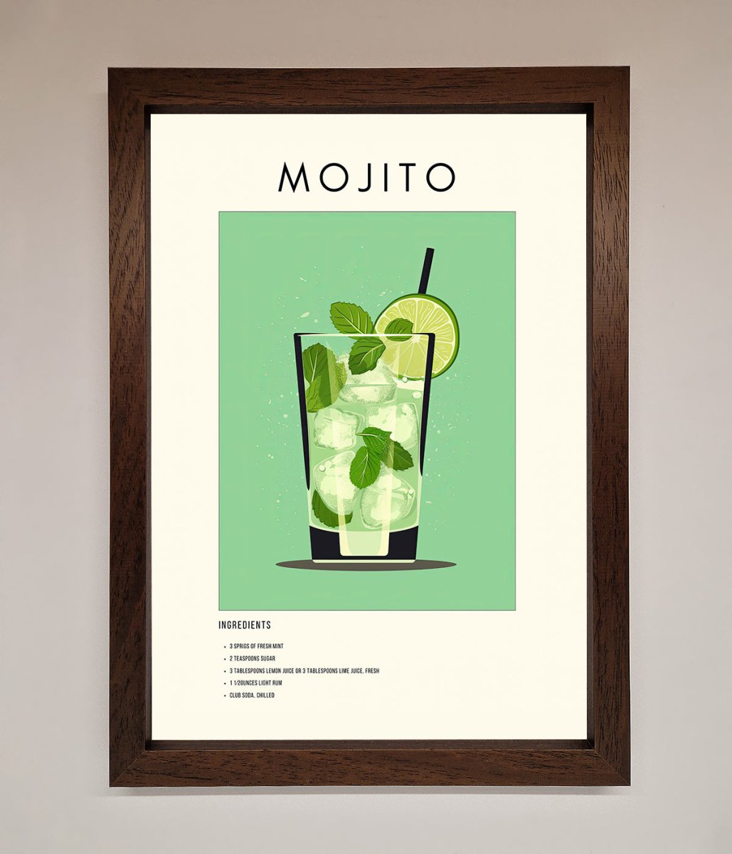 Mojito Framed Poster Walnut