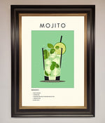 Mojito Framed Poster Black Gold