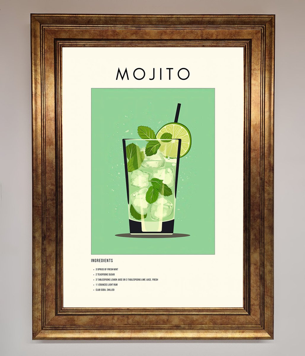 Mojito Framed Poster Bronze