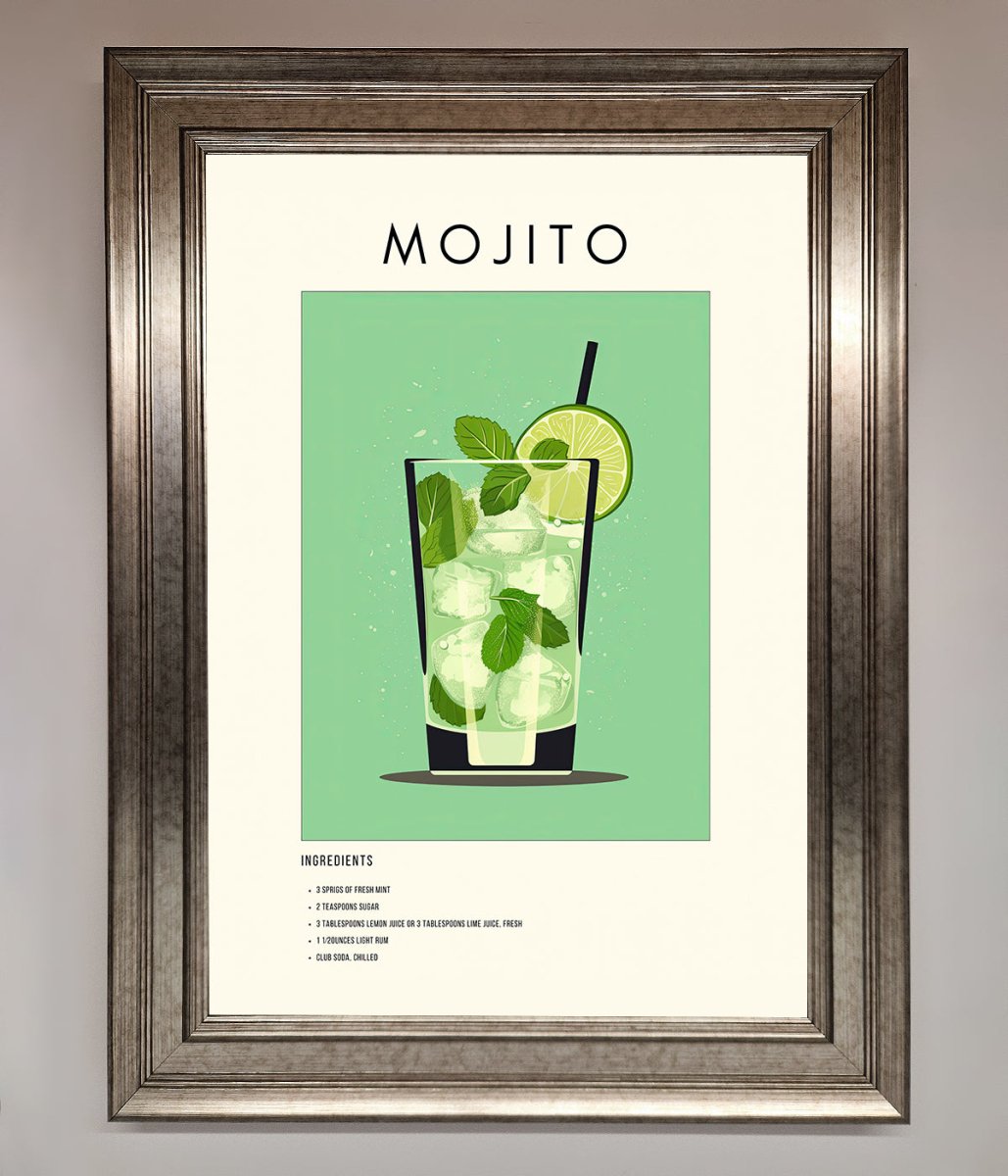 Mojito Framed Poster Silver