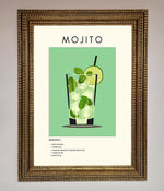 Mojito Framed Poster Ornate Gold