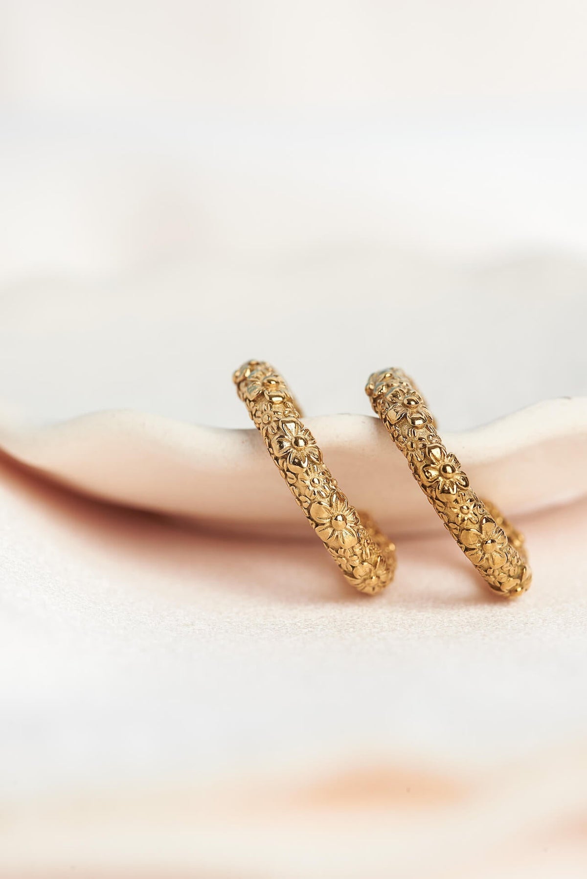 Molten Meadow Gold Hoops