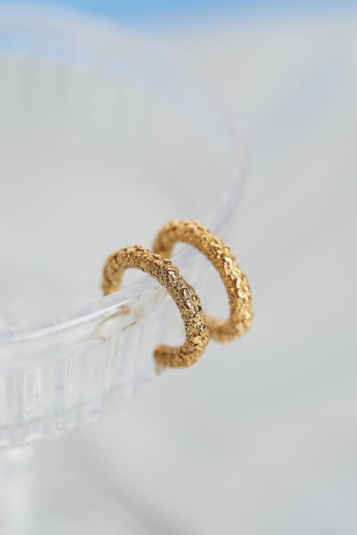 Molten Meadow Gold Hoops