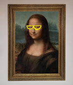 Mona Lisa Glasses Framed Print Ornate Gold