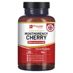 Montmorency Cherry 6400mg | 200 Tart Cherry Capsules | Natural Tart Cherry Extract Supplement for Men & Women – Super Strength, Gluten Free, Vegan and GMO Free – Made in the UK by Prowise
