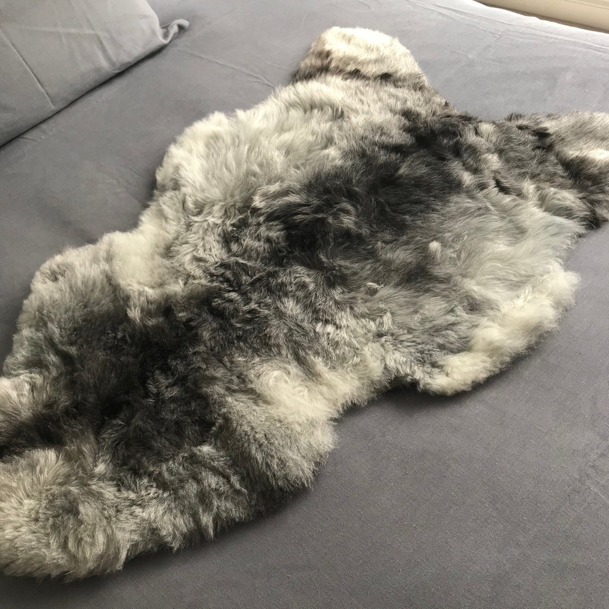 Natural Grey Icelandic Shorn 50mm Sheepskin Hide | Luxury Sheep Skin