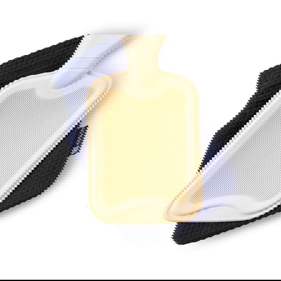 Navy Blue Luxurious 2 Litre Waffle Hot Water Bottle