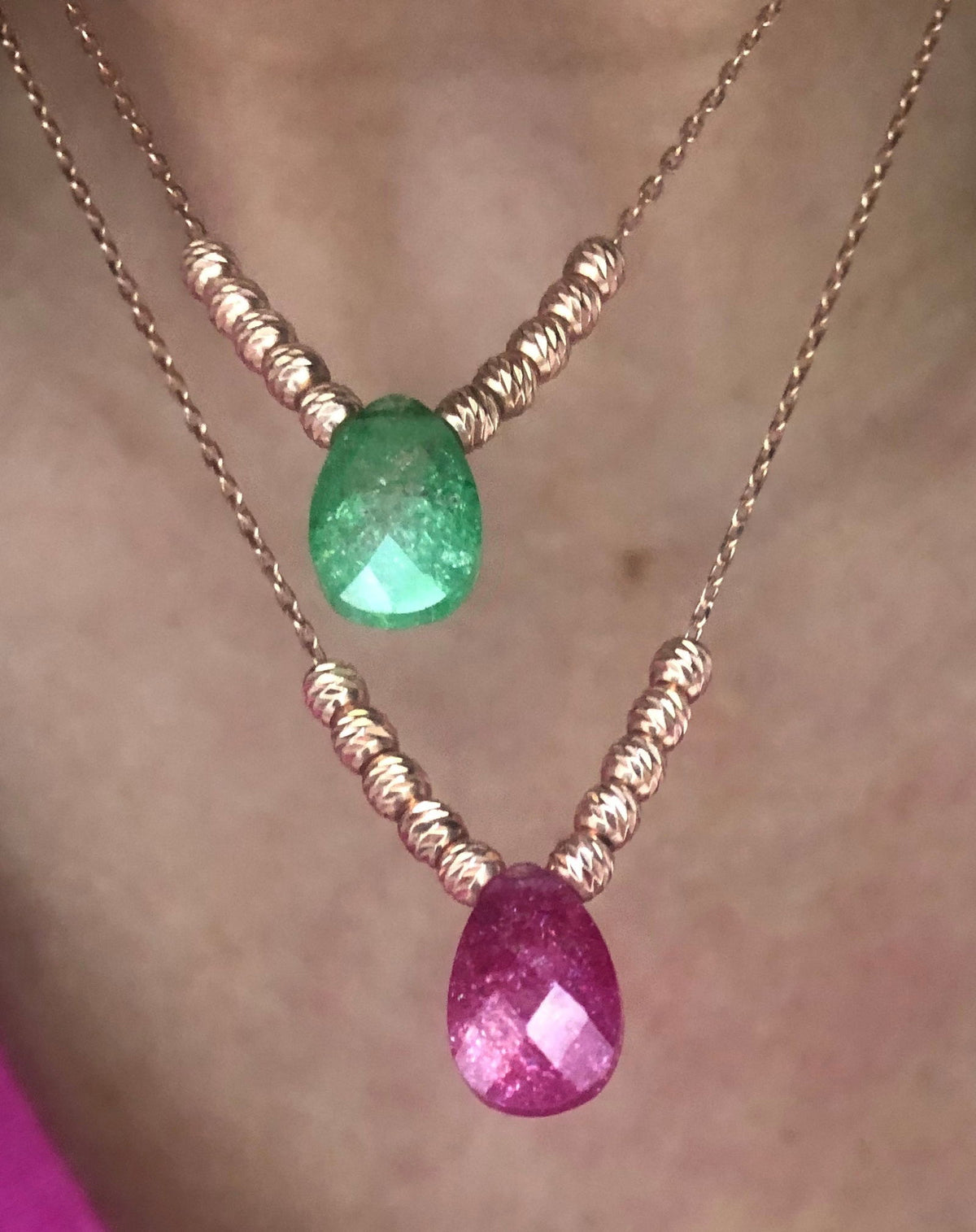 Necklace with Colourful Natural Stones