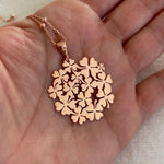 Necklaces with large pendants Clover Field Rose GPS