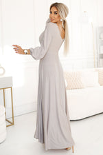 Nela Loose Sleeve Slit Maxi Dress | Numoco