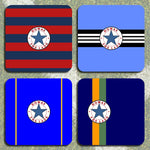 Newcastle United Retro Away Kits Football Coasters - Set of 4